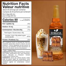 Syruvia Caramel Chocolate Coffee Syrup - 25.4 Fl Oz Premium Coffee Flavoring Syrup - Kosher Syrups, Gluten Free, No Coloring, Perfect For Drinks, Soda, Shakes, Desserts, And More. - 25.4 Fl Oz - View 3