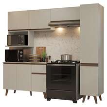 Cocina Integral Completa Modular Madesa Nice 240cm Crema 12 - Beis - Ver 12