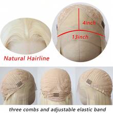 ZigZag Hair 24 Inch, 40 Inch Two Lengths Available Straight Synthetic Lace Front Wig - Pre-Plucked Natural Hairline Heat Resistant Fiber Wig - 13x4 Lace, 180% Density, Lace Front Wig - Gold - View 11