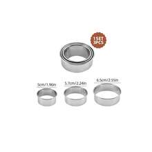 3/5/12pcs Round Dumpling Cutter Set,Stainless Steel Cake Mold Rings, Round Mousse Cake Ring, Cookie Cutters, Pancake Molds, Baking Tools - - - View 7