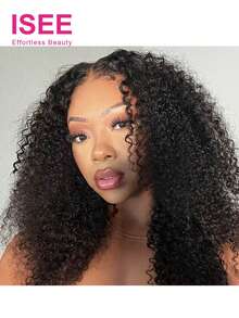 ISEE HAIR Wear Go Bob 假发 7*5 蕾丝闭合 无胶蓬松卷曲真人发假发 预先拔毛 预先剪裁 蕾丝自然发际线 180% 密度 卷曲波波头闭合假发 适合女性 新手友好 无需胶水 日常佩戴 8-14 英寸 自然色 - SNatural - 查看 3