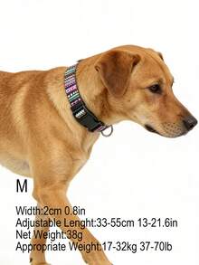 Bohemian Style Printed Adjustable Pet Collar, Suitable For Small, Medium And Large Dogs - Multicolor - View 25