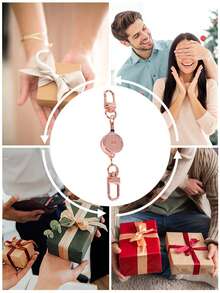 1个防盗金属伸缩钥匙链，弹性钥匙链，护士/办公室/学生证件套，登山扣，汽车钥匙链，男女通用礼物 - 彩色 - 查看 9