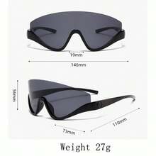 1件 女士时尚街头风高端时尚眼镜 - 黑色 - 查看 6