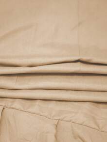 1pc Solid Color Sofa Throw Blanket, Modern Minimalist Style With Lace Edge, Polyester Fiber, Suitable For Living Room And Bedroom - Khaki - View 7