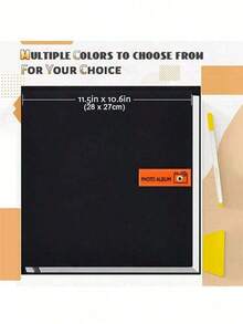 FEILIYA Large Self-Adhesive Photo Album 4x6 5x7 8x10 Scrapbook Album DIY, Gift For Mom, Family, Baby And Wedding, With Metal Pen And Plastic Board - Multicolor - View 3