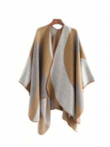Bufanda de invierno para mujer estilo coreano abrigada y versátil chal de viaje para fotos en otoño e invierno capa gruesa de Dunhuang - Naranja - Ver 2