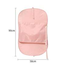 1pc Compressible Convenient Garment Storage Bag, Thick Clothing Foldable Fabric Multi-Functional Wardrobe Organizer Bag - Pink - View 5