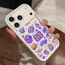 McDonald's Cartoon 2026 Happy New Year phone case suitable for  S25 S24 S23 S22 FE PLUS ULTRA  gift for friends, family,Sleek and Grand Protective Lens Phone Case with Anti-Slip and Shockproof Features, Tianyan Staircase Design - Carcasa escalonada - Negra - FZDMCIMcDonald's - Ver 5