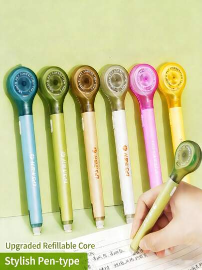 1支9189型笔式修正带，可替换笔芯，适用于记笔记、学习、办公、送礼等。