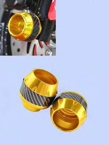 2个铝合金摩托车前叉保护器 - 碳纤维纹理，减震设计 - 轻便耐用，适用于摩托车、电动自行车、踏板车和全地形车（颜色可选 - 增强保护性，时尚摩托车配件）