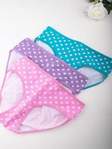 6-Pack Plus Size Women's Underwear, All-Over Polka Dot Print, Assorted Colors, Soft Comfortable For All-Day Wear, Spring & Summer - Nhiều màu - Xem 5