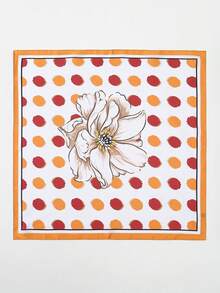 1pc Bandana, New Polka Dot & Floral Print Women Casual Headband, Waist Scarf, Hair Tie - Multicolor - View 6