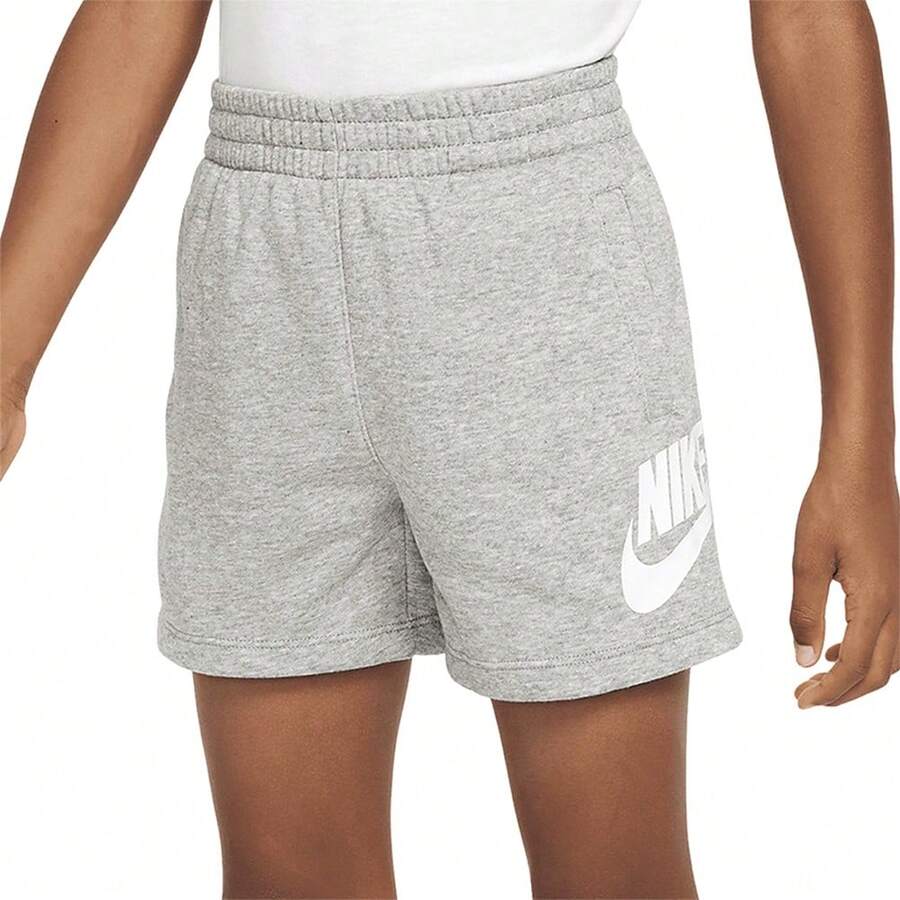 Pantalones cortos deportivos casuales de felpa francesa para adolescentes de Nike - Gris Claro - Ver 1