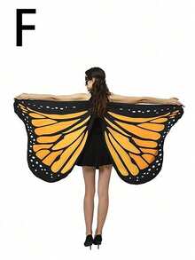 Thắt lưng hình bướm bằng polyester, khăn choàng bướm trang trí, áo choàng bướm, cánh bướm múa bụng kiểu châu Âu. Thích hợp cho trang phục lễ hội, biểu diễn sân khấu, đạo cụ trang trí lễ hội các loại. - Nhiều màu - Xem 9