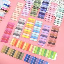 5张/7张/8张/10张/16张/20张渐变多色混合索引便签，每卡200张，色彩鲜艳，适用于办公、学习文件分类、笔记本标记和页面注释。 - 彩色 - 查看 19