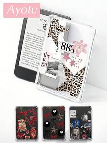 Ayotu 1pc Leopard, Star, Heart, Butterfly Pattern Transparent Soft Silicone Full Body Protective Case Compatible With Ipad 11/IPad 10/IPad 9/IPad Air 7th 11-Inch/IPad Air 5th/Kindle Paperwhite 11th/Kobo Libra Colour/Kobo Clara Colour/Bw/2E - Multicolor - View 3