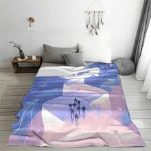 S-Stray K-Ids SKZ Anime-Themed Blanket - Soft Cozy Bedspread/Throw With SKZ Characters Print, All-Season Comforter For Movie Nights, Bed, Couch - Perfect For Anime Fans & For Creating A Cozy Home Ambience-280gsm - Nhiều màu - Xem 10