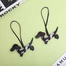 Spot Creative Double-Sided Leather Three-Dimensional Dachshund Cute Bag Pendant Key Chain Mobile Phone Case Pendant High-End Sense - Multicolor - View 1