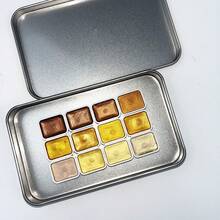 1 Hộp màu nước dạng rắn, Hộp kim loại đựng màu nước, Dụng cụ vẽ tranh màu nước, Quà tặng nghệ thuật cho năm học mới, năm mới và các dịp lễ, Dùng cho mục đích nghệ thuật - Mảnh duy nhất - Xem 4