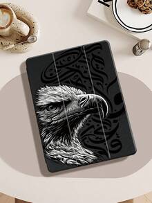 雄鹰猎鹰图案平板电脑保护套，兼容 iPad 9.7/10.2/10.5/10.9/12.9/Pro 11（第十代），兼容三星 Galaxy Tab S6 Lite 10.4 英寸，兼容 Kindle Paperwhite 第十二代（2024 年款），Kindle（第十一代）（2022 年发布），柔软防摔保护，智能支架/自动唤醒/睡眠功能，绝佳节日礼物。 - 彩色 - 查看 3