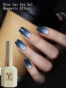 15毫升蓝色磁性猫眼凝胶指甲油 – 金属玻璃珠效果，可卸UV/LED凝胶，适用于DIY和美甲沙龙 - 藍色 - 查看 2