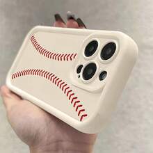 Baseball Phone Case For IPhone 17 16 15 14 Pro Max 13 12 11 XS Plus Shockproof Drop Protection Rugged Durable Silicone Cover Cellphone Protective.HMB57,Suitable For IPhone17 Air - 白色 - 查看 5