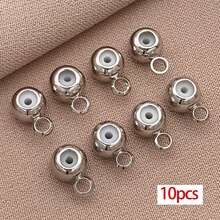 10pcs 18K Gold Plated Stopper Beads Positioning Spacer Beads, 3/4/5mm Silicon Rondelle Insert Brass Stopper Beads For Bracelets Jewelry Necklace Making - Multicolor - View 14