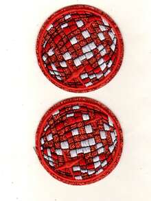 Disco Ball, Shiny Ball Pattern Cloth Patch, Cartoon Style Embroidered Sew-On Applique, DIY Craft, Suitable For Clothes, Shoes, Hats, Bags, Etc. - Pink - View 17