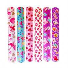 12/24pcs Random Valentine's Day Clapping Bracelets, Cupid Heart Clapper Rings, Valentine's Party Favors Clapper Bracelet Gifts - Pink - View 2