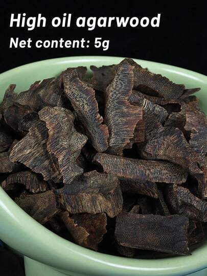 5g, Premium Agarwood, Natural Agarwood, Unique And Long-Lasting Fragrance, Suitable For Incense Burning, Pure Natural With No Additives, Oily And Full-Bodied, Rich Aroma, High-Quality Agarwood, For Use With Electronic Incense, Fire-Retardant Incense, Suitable For Indoor Air Freshening, Sleep Aid, Relaxation, Concentration, Yoga, Entertaining Guests, And Gifting.