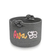 1个个性化字母手工编织篮，星星、太阳、月亮图案，复活节日期，家居收纳篮，派对礼品篮，装饰礼品，复活节礼物，梳妆台美学 - 彩色 - 查看 14