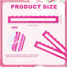 4 Peças Marcador de Linha de Mahjong Escalonado Rosa Acrílico Fukaisu, Auxiliar Prático de Regras para Jogadores de Mahjong Iniciantes - Fúcsia - Visão 3