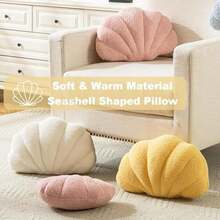 XIAIJIA Seashell Throw Pillows Shell Shaped Pillow Blue Sea Shell Pillows For Bed Seashell Decorative Pillow Soft Plush Pillow Sea Couch Decoration(13 X 10 Inch) - Màu xanh dương - 13 x 10 inch - Xem 4