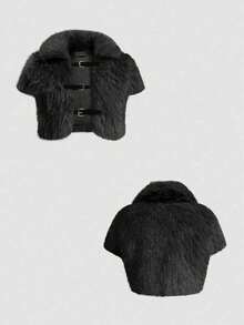 Women's Autumn Y2K Sexy & Cute Faux Fur Jacket, Yellow Jacket, Faux Fur Coat, Date Outfit, Concert Outfit, Halloween Costume, Gothic Fashion, Party Wear