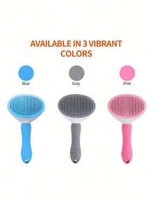 Pet Grooming Brush, Cat & Dog Brush, Flea Comb, Self-Cleaning Brush, Pet Trimming Brush, Pet Massage Brush, Deshedding Tool, Detangling Tool, Dematting Brush, Self-Cleaning Deshedding Brush, Pet Cleaning Tools, Hair Collection Brush, Dog Brush, Cat Brush, Pet Deshedding Brush, Pet Accessories - Multicolor - View 7
