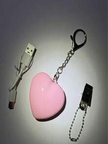 2pcs Heart-Shaped Wallet Light, Touch Sensor LED Mini Night Light, USB Rechargeable Cute Heart-Shaped Lamp, LED Hanging Decor Light, Keychain Accessory, Bag Accessory For Finding Keys Or Other Items, Practical Gift For Valentine's Day/Newlyweds/Birthday - Pink - View 13