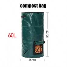 1 Stück PE Bio-Kompost Tasche/Pflanzentasche, Küchenabfall Fermentation, Abfallsammlung, Kompostbehälter, Garten Mülleimer, Pflanzentasche, Blattsammlung, Kartoffel- & Gemüseanbau Pflanzentasche mit Fenster und Deckel, geeignet für Garten, Küche, Hausgarten, Obstgarten usw. - Verschiedenfarbig - Übersicht 20
