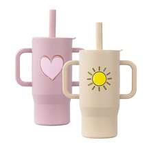 1pc 180ml/5oz Anti-Choke Straw Cup, Silicone Baby Training Cup For 6 Months - 3 Years Old, Leak-Proof Anti-Fall Anti-Slip Dual Handles, Soft Straw Lid, 360° Drinking, Growth Training Water Cup - Multicolor - View 47