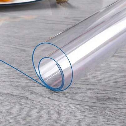Transparent PVC Soft Glass Table Mat, Waterproof & Oil-Proof, Flexible Non-Hard Desk Protector For Daily Home Use