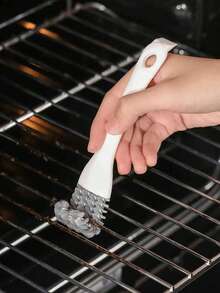 Double-Headed Crevice Cleaning Brush, Suitable For Kitchen Pots, Stoves, Gas Stoves, Grills, Kitchen, Bathroom, And Household Supplies - White - View 8