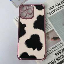抽象的ななスタイルの黒いスポットのあるミルクCOLORの背景のスマホケース、耐衝撃性と落下防止機能付きき、保護するエアバッグ、TPUコーティングフレーム、透明度の高い素材でもともとのCOLORを表示します。   17、16、15、14、13、12、11 Plus、17 Pro、17 Pro Max、17 Airおよびシリーズ、Pixel 8A、Pixel 10 Proシリーズと互換性があります。   お友達、愛する人、または自分自身を分けるへの晴れらしい贈呈り物です。 - ピンク - チェックする 1