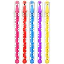 1 Set Of 5 Pcs, Random Creative Maze Design Ballpoint Pens - Novelty Stationery, Suitable For Classroom, Office Writing Supplies And Student Rewards - Multicolor - View 5