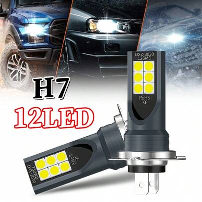 2 Stück Nebelscheinwerfer H7 , hochhelle LED-Leuchten für maximale Sichtweite, universell passend für PKW, SUV, wetterfest & stoßfest für extreme Bedingungen, Regen & Dunkelheit, beliebtes Auto-Zubehör für deutsche Autofans & tägliche Fahrten