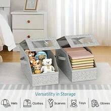 多功能棒球帽收纳盒，大容量可堆叠棒球帽整理盒，多功能防尘收纳盒，适用于衣柜，可折叠拉链防尘收纳盒，可存放帽子、衣服、玩偶等，适合所有季节。 - 彩色 - 查看 9