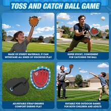 HYES Toss And Catch Ball Game Set, Outdoor Pool Beach Yard Camping Games For Family, Toddler Baseball Birthday Gifts For Boys Girls Ages 3-12 (4 Light Up Paddles & 6 Balls) - LED - 4 Pack + 6 Balls - View 6