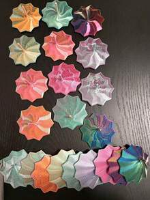 1pc/4pcs 3D Polygon Printed - 3D Foldable Structure, Dual Sensory Soothing And Stress Relief, Desktop Decor, Perfect Gift For Birthday Party And Holidays. Expandable Sensory Relaxation 3D Spinner - Multicolor - View 3