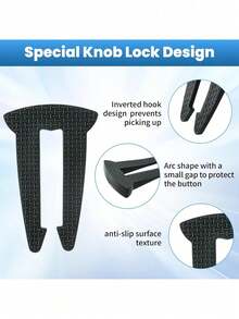 6 Pack Safety Stove Knob Locks, Gas Stove Knob Lock For Baby Safety, Child And Pets Safety Guards, Oven Knob Covers, Prevent Children Or Pets From Accidentally Turning On Gas Stove - Black - View 4