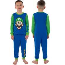 Super Mario Boys Pyjamas , 2 Pack Kids Pjs , Gaming Boys' Pyjama Sets , Mario Pyjamas - Blue - View 4