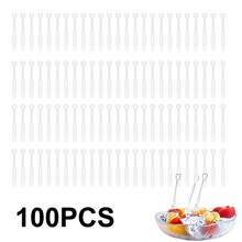 100/50pcs Transparent Heart-Shaped Fruit Picks, Dessert Forks, Double-Prong Appetizer Forks, Suitable For Wedding Party, Fruit, Cake, Bar, Club, Restaurant, Home, Kitchen Tools, Kitchen Utensils, Kitchen Accessories, Household Kitchen Supplies - Multicolor - View 14